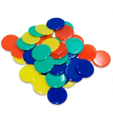 Portada de Fichas 4 Colores 2 cm set 40 pz