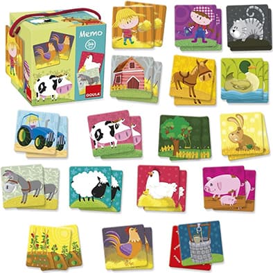 Portada de Juego de Mesa Memory Loto Animales Granja