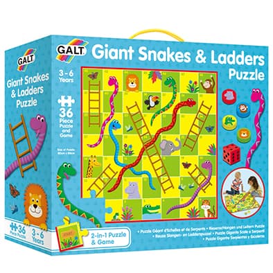 Portada de Juego de Mesa y Puzle Suelo Serpiente y Escaleras