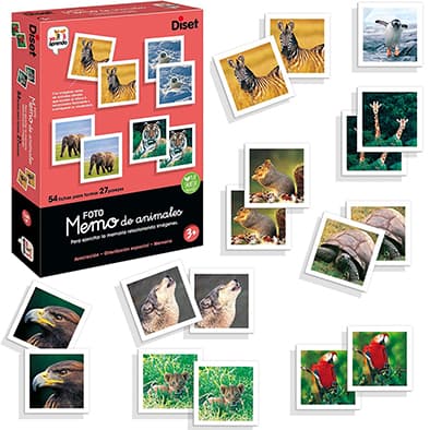 Portada de Juego de Mesa Memory Foto de Animales