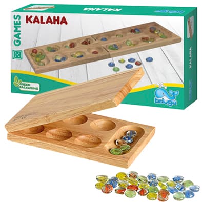 Portada de Juego Madera Bolitas Kalaha