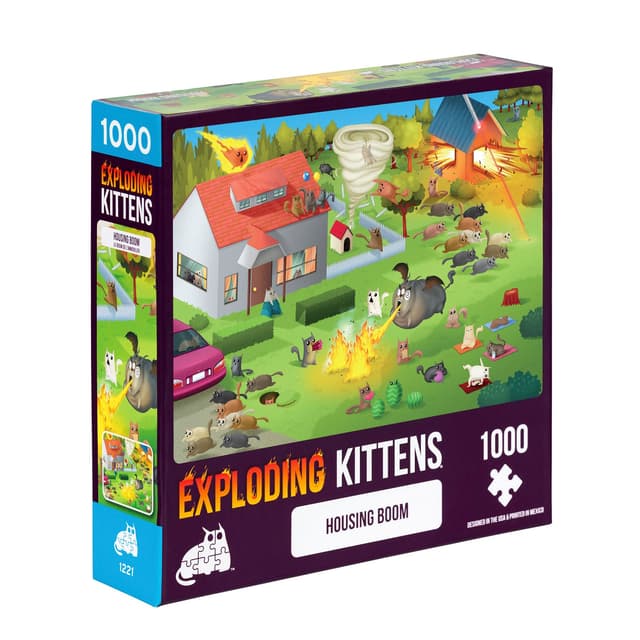 Portada de Puzzles Exploding Kittens 1000 piezas: Housing Boom