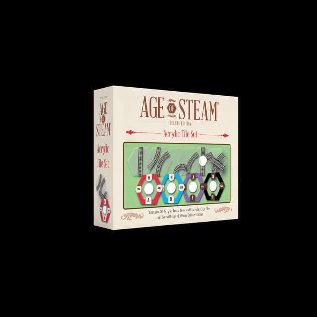 Portada de Age of Steam Deluxe: Fichas de Vías de Acrílico
