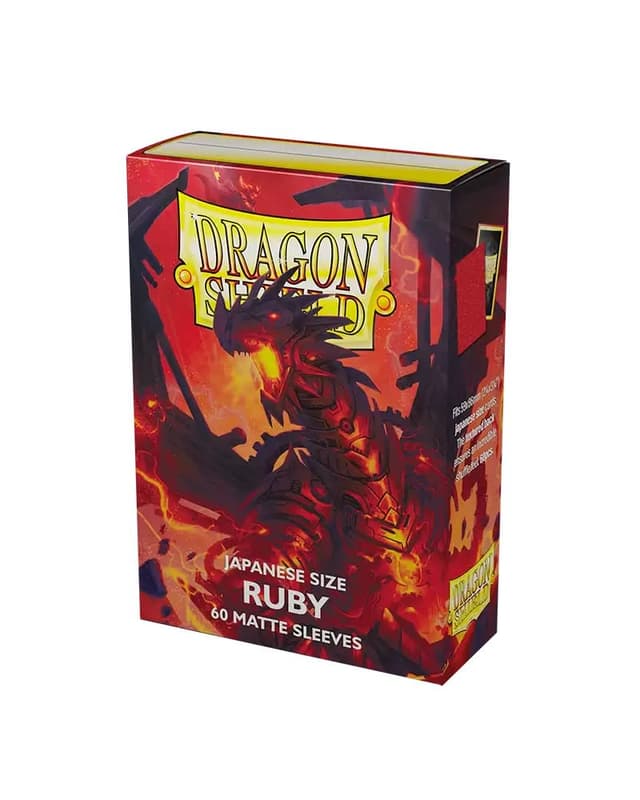 Portada de Protector Dragon Shield Japanese Matte Ruby – 60u.