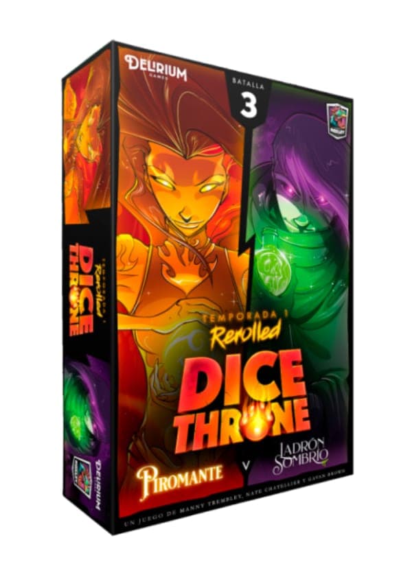 Portada de Dice Throne - Piromante Vs Ladron Sombrio