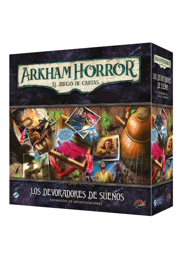 Portada de Arkham Horror LCG: Los Devoradores de Sueños – Expansión Investigadores