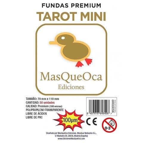 Portada de Protectores Tarot Mini Masqueoca (50 unidades) 70×110 mm