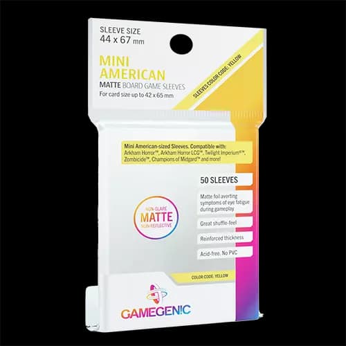 Portada de PROTECTORES MATTE MINI AMERICAN 42X65MM GAMEGENIC