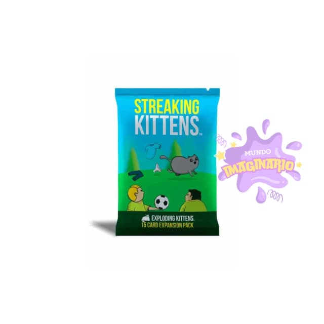 Portada de Exploding Kittens: Streaking – Expansión de 15 Cartas