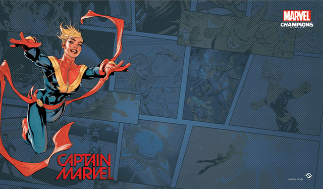 Portada de Marvel Champions: Captain Marvel Game Mat