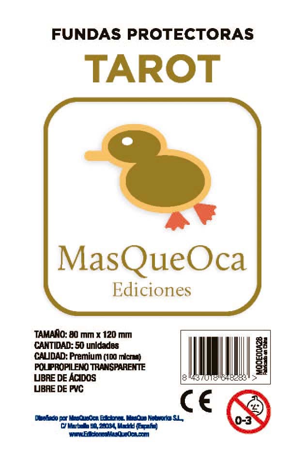 Portada de Protectores de cartas Tarot Premium Masqueoca 80x120mm 50unidades