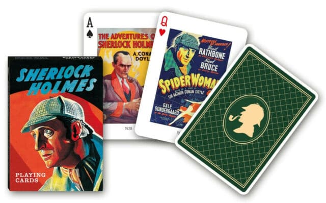 Portada de Baraja inglesa Sherlock Holmes Piatnik