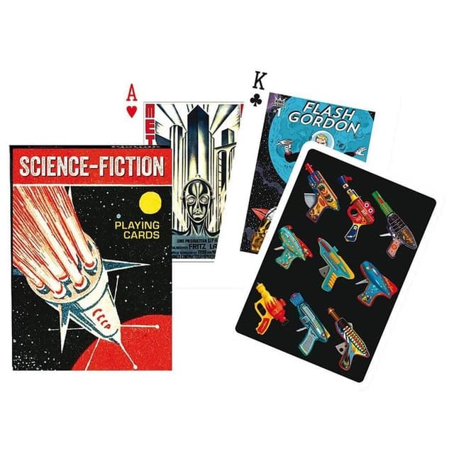 Portada de Baraja inglesa Ciencia Ficción Piatnik