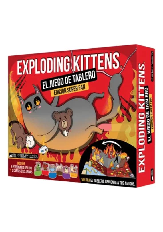 Portada de Exploding Kittens: El Juego de Tablero - Edición Super Fan