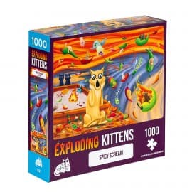 Portada de Puzzle Exploding Kittens 1000 Piezas Spicy Scream