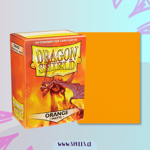 Portada de PROTECTORES DRAGON SHIELD MATTE X100 – ORANGE