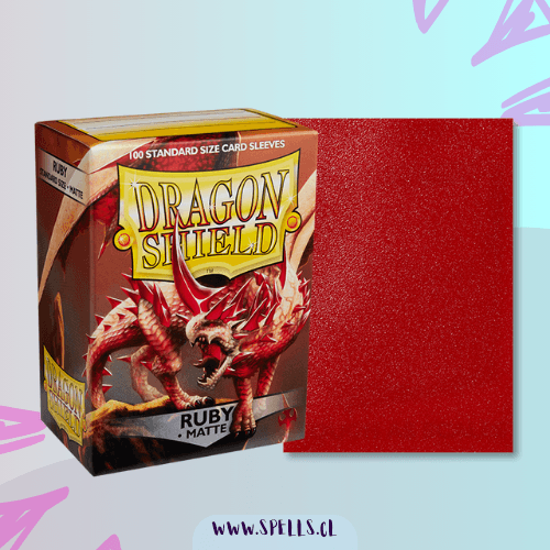 Portada de PROTECTORES DRAGON SHIELD MATTE X100 – RUBY