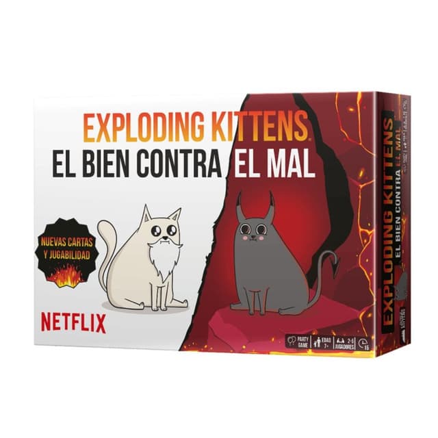 Portada de Exploding Kittens El Bien Contra El Mal 0810083044699