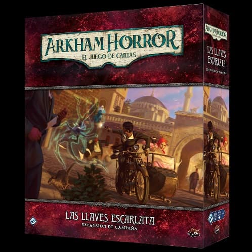 Portada de ARKHAM HORROR : las llaves escarlata expansión campaña