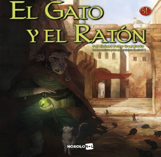 Portada de El gato y el ratón (Aventuras para D&D 5a Edición)