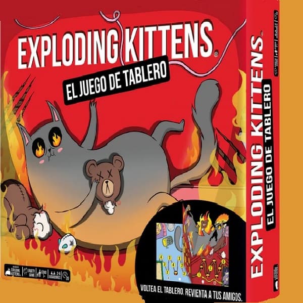 Portada de Gatitos explosivos el juego de tablero