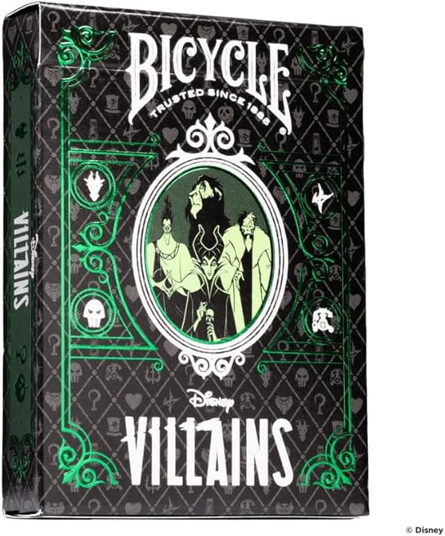 Portada de Baraja Bicycle Disney Villains Green