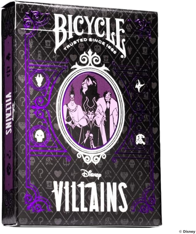 Portada de Baraja Bicycle Disney Villains Purple