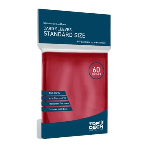 Portada de Protector Top Deck Rojo tamaño Standard