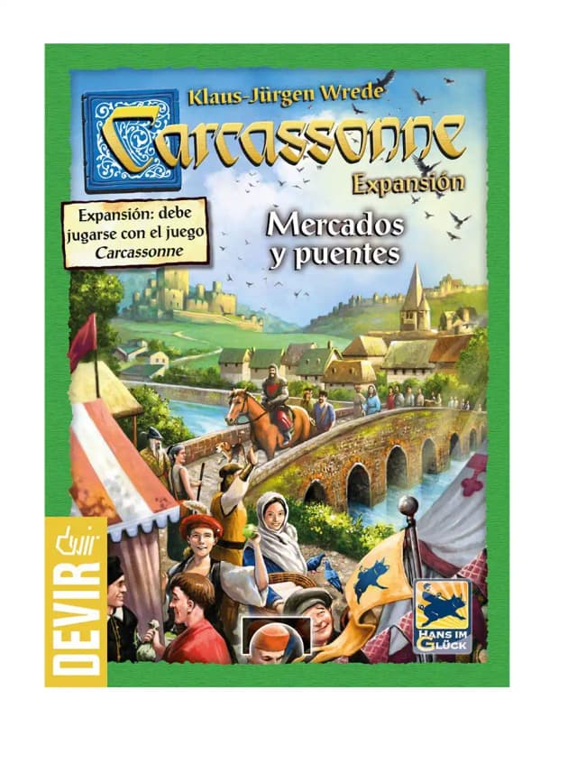Portada de Carcassonne Mercados y Puentes (2da Edición)Carcassonne Mercados y Puentes (2da Edición)Carcassonne Mercados y Puentes (2da Edición)