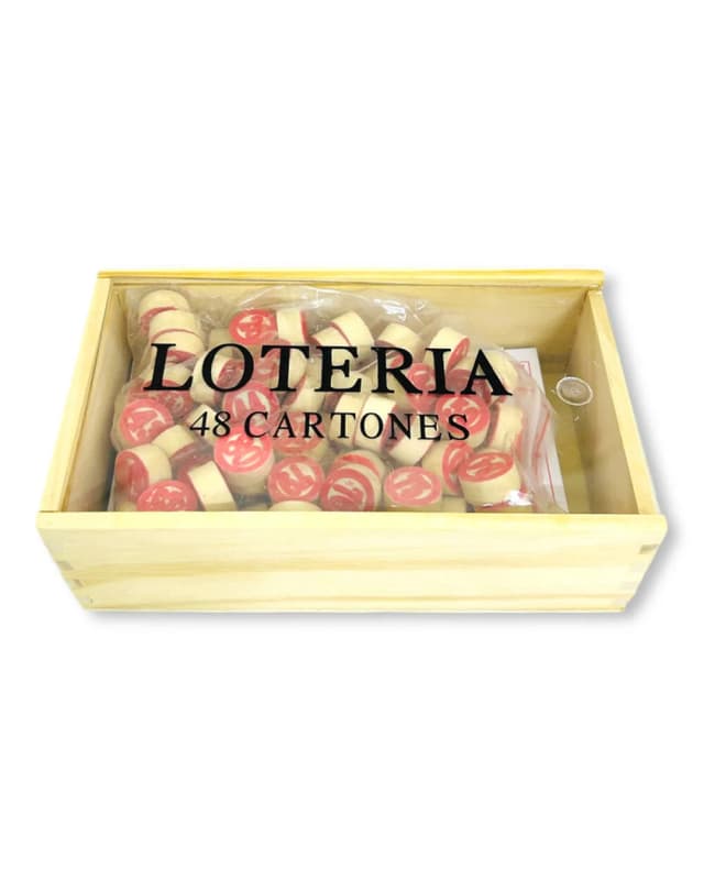 Portada de Lotería - Caja de Madera