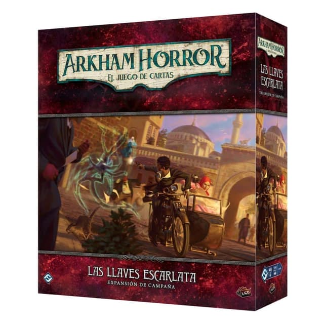 Portada de Arkham Horror LCG: Las Llaves Escarlata expansión de Campaña