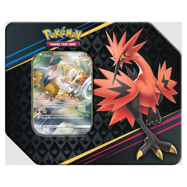 Portada de Pokémon Crown Zenith Tin Zapdos Inglés