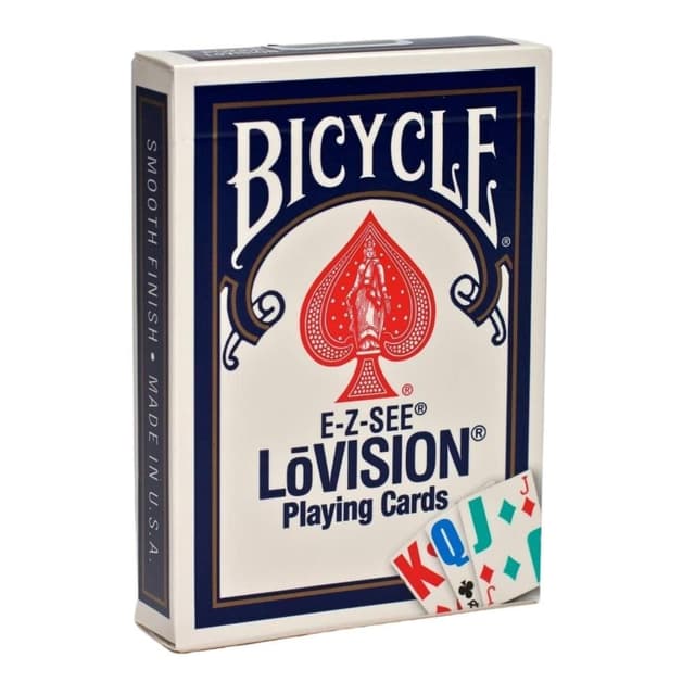 Portada de Naipe Bicycle Low Vision Azul