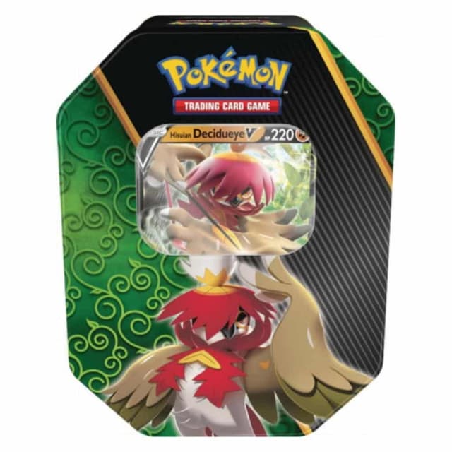Portada de Pokémon Divergent Powers 2022 Summer Tin Decidueye Español