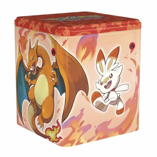 Portada de Pokémon Stacking Tin Fire Español