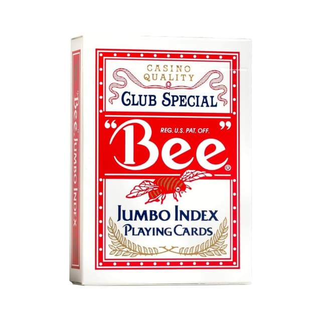 Portada de Naipe Bee Indice Jumbo Rojo