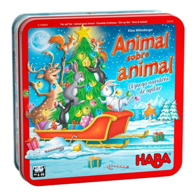 Portada de Animal sobre animal: El juego navideño de apilar