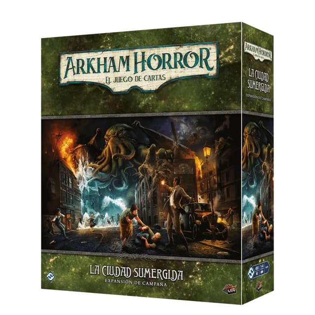 Portada de Arkham Horror LCG – La Ciudad Sumergida expa Campaña