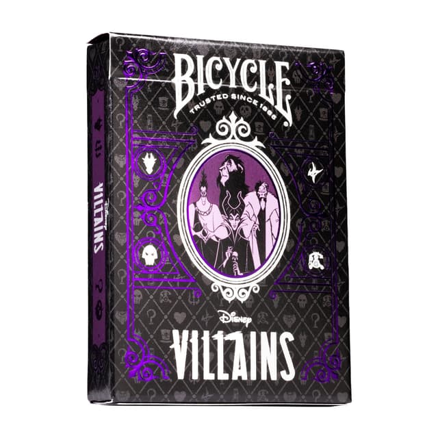 Portada de Naipe Bicycle Disney Villains Morado