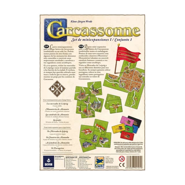 Portada de Set de Miniexpansiones I/Conjunto 1 – Carcassonne