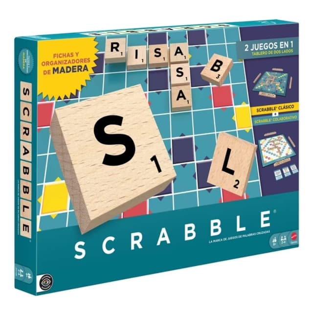 Portada de Scrabble de Madera 2 en 1
